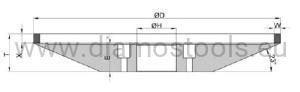 4A2/WSP 150x2x3,5x20 DIA91 RB30 for Rondamat Diamond Grinding Wheel