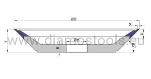 CBN Grinding Wheel 12V9/45  Ø100 mm