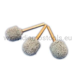 Non-woven aluminium oxide and silicon carbide mounted points - type C