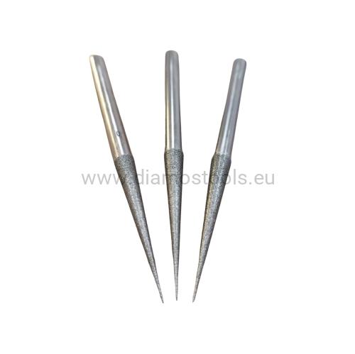 Diamond plated tapered pins