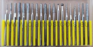 Precision diamond burrs DS-20 set of 20 pcs.