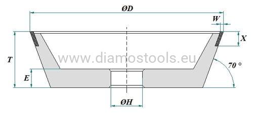 Diamond Grinding Wheel 11V9/70